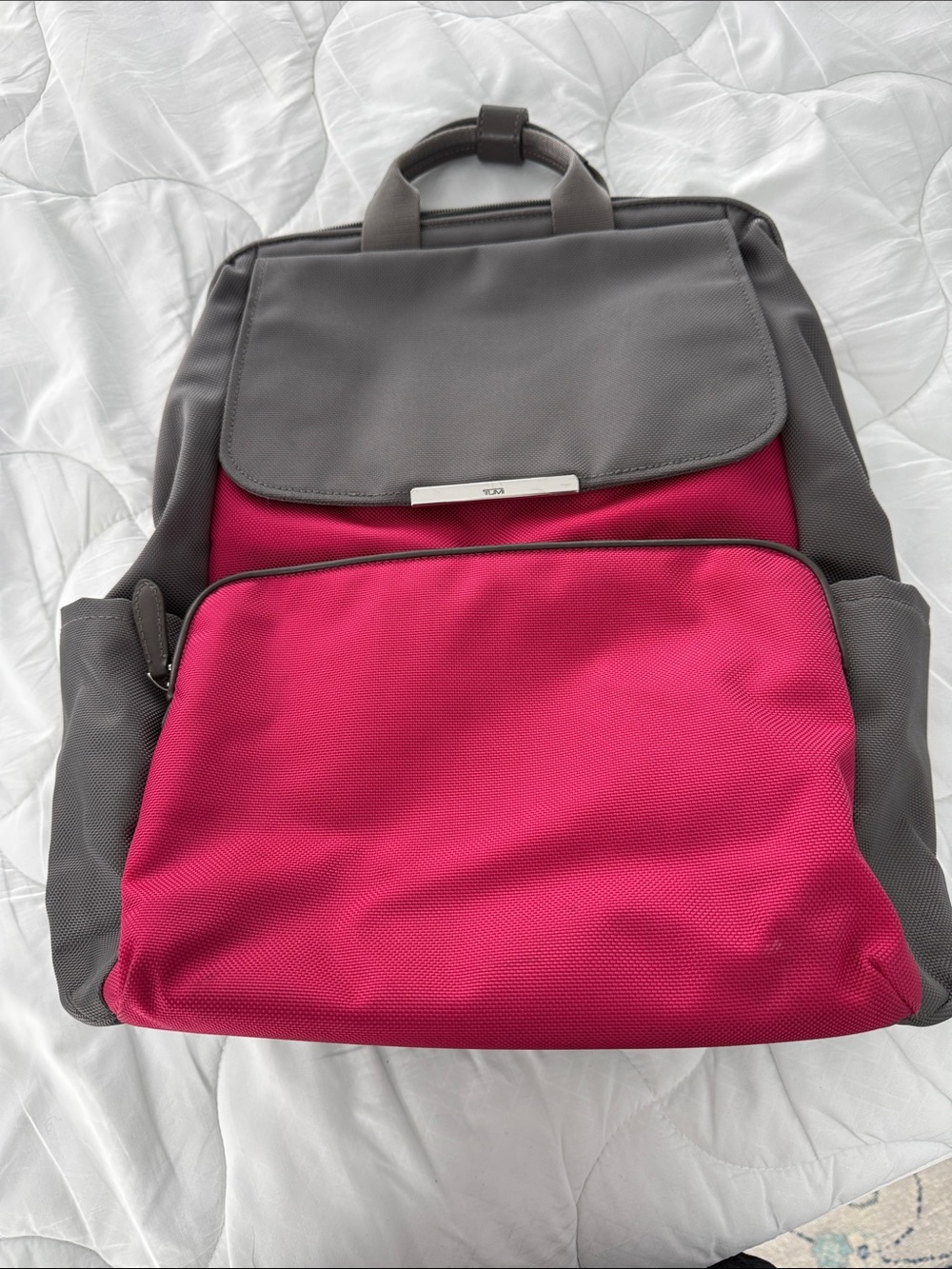 Tumi Women’s Gray and Magenta Two-Tone Backpack